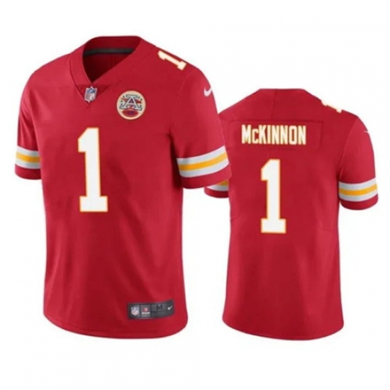Men's Kansas City Chiefs #1 Jerick McKinnon Red Vapor Untouchable Limited Stitched Football Jersey Men's Kansas City Chiefs #1 Jerick McKinnon Red Vapor Untouchable Limited Stitched Football Jersey