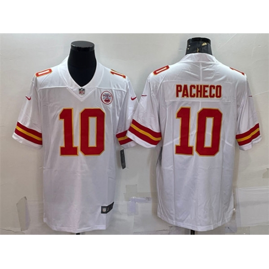 Mens Kansas City Chiefs #10 Isaih Pacheco White Vapor Untouchable Limited Player Jersey Mens Kansas City Chiefs #10 Isaih Pacheco White Vapor Untouchable Limited Player Jersey