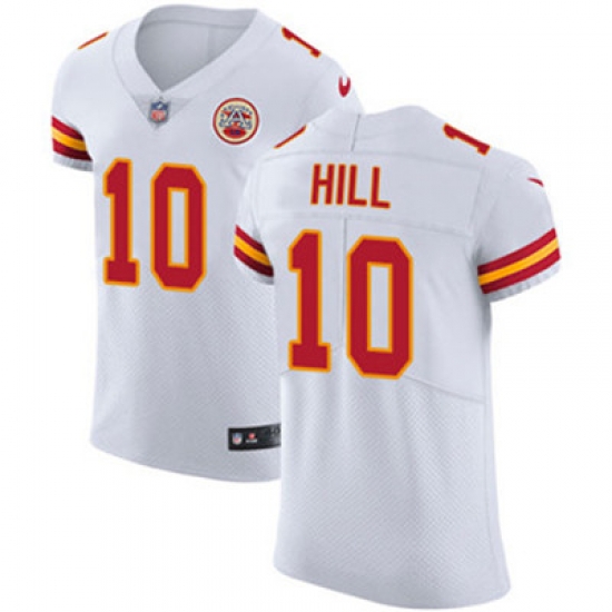 Nike Chiefs #10 Tyreek Hill White Mens Stitched NFL Vapor Untouchable Elite Jersey Nike Chiefs #10 Tyreek Hill White Mens Stitched NFL Vapor Untouchable Elite Jersey