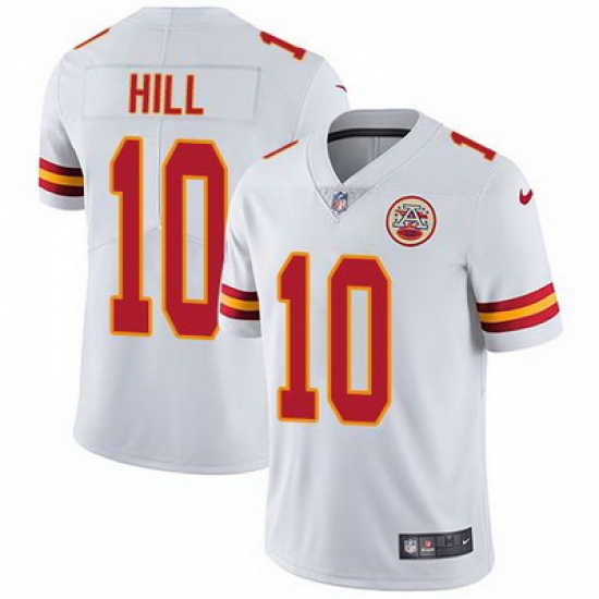 Nike Chiefs #10 Tyreek Hill White Mens Stitched NFL Vapor Untouchable Limited Jersey Nike Chiefs #10 Tyreek Hill White Mens Stitched NFL Vapor Untouchable Limited Jersey