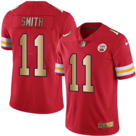Nike Chiefs #11 Alex Smith Red Mens Stitched NFL Limited Gold Rush Jersey Nike Chiefs #11 Alex Smith Red Mens Stitched NFL Limited Gold Rush Jersey