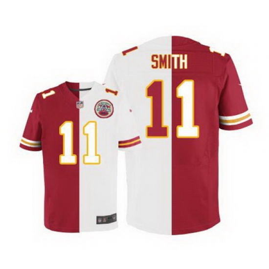 Nike Chiefs #11 Alex Smith Red White Mens Stitched NFL Elite Split Jersey Nike Chiefs #11 Alex Smith Red White Mens Stitched NFL Elite Split Jersey