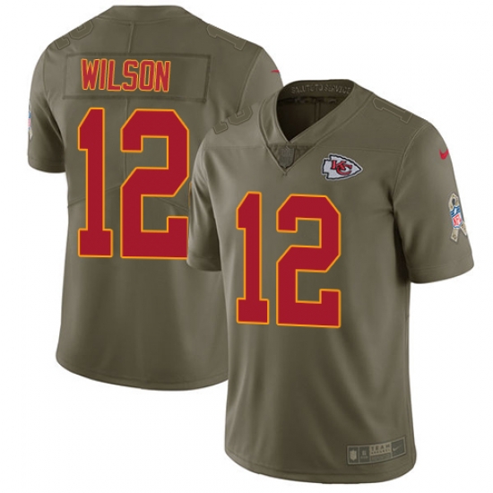 Nike Chiefs #12 Albert Wilson Olive Mens Stitched NFL Limited 2017 Salute to Service Jersey Nike Chiefs #12 Albert Wilson Olive Mens Stitched NFL Limited 2017 Salute to Service Jersey