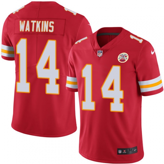 Nike Chiefs #14 Sammy Watkins Red Team Color Mens Stitched NFL Vapor Untouchable Limited Jersey Nike Chiefs #14 Sammy Watkins Red Team Color Mens Stitched NFL Vapor Untouchable Limited Jersey
