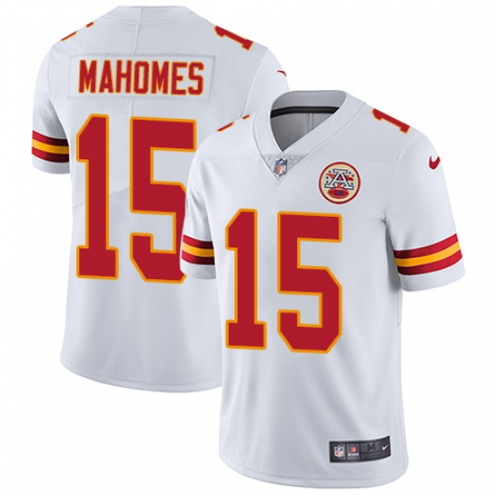 Nike Chiefs #15 Patrick Mahomes White Mens Stitched NFL Vapor Untouchable Limited Jersey Nike Chiefs #15 Patrick Mahomes White Mens Stitched NFL Vapor Untouchable Limited Jersey