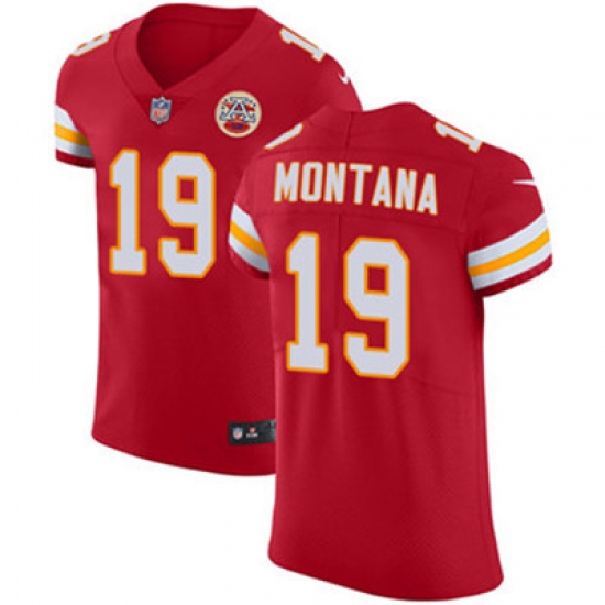 Nike Chiefs #19 Joe Montana Red Team Color Mens Stitched NFL Vapor Untouchable Elite Jersey Nike Chiefs #19 Joe Montana Red Team Color Mens Stitched NFL Vapor Untouchable Elite Jersey