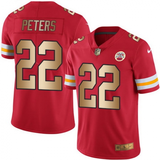 Nike Chiefs #22 Marcus Peters Red Mens Stitched NFL Limited Gold Rush Jersey Nike Chiefs #22 Marcus Peters Red Mens Stitched NFL Limited Gold Rush Jersey