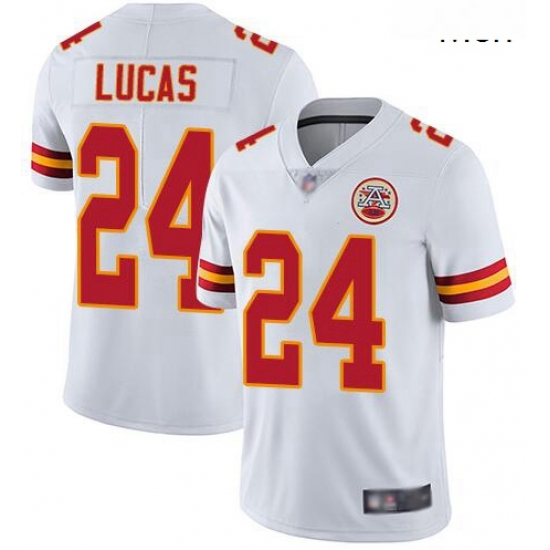 Nike Chiefs 24 Jordan Lucas White Vapor Untouchable Limited Jersey Nike Chiefs 24 Jordan Lucas White Vapor Untouchable Limited Jersey