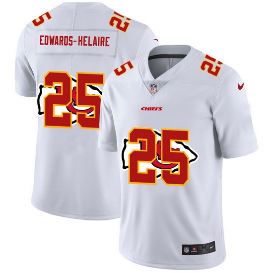 Nike Chiefs 25 Clyde Edwards Helaire White Shadow Logo Limited Jersey Nike Chiefs 25 Clyde Edwards Helaire White Shadow Logo Limited Jersey