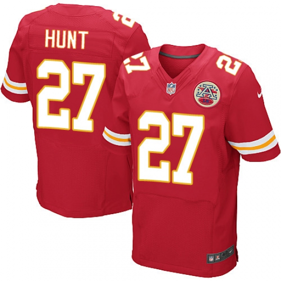 Nike Chiefs #27 Kareem Hunt Red Team Color Mens Stitched NFL Elite Jersey Nike Chiefs #27 Kareem Hunt Red Team Color Mens Stitched NFL Elite Jersey