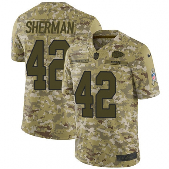 Nike Chiefs 42 Anthony Sherman Camo Mens Stitched NFL Limited 2018 Salute To Service Jersey Nike Chiefs 42 Anthony Sherman Camo Mens Stitched NFL Limited 2018 Salute To Service Jersey
