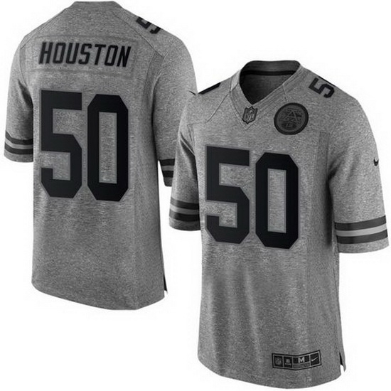 Nike Chiefs #50 Justin Houston Gray Mens Stitched NFL Limited Gridiron Gray Jer Nike Chiefs #50 Justin Houston Gray Mens Stitched NFL Limited Gridiron Gray Jer