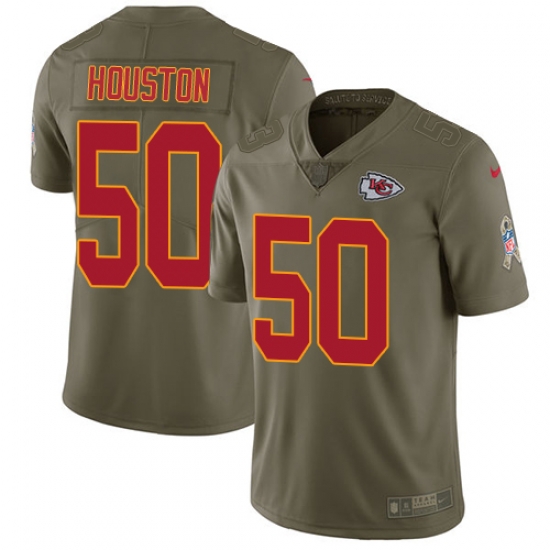 Nike Chiefs #50 Justin Houston Olive Mens Stitched NFL Limited 2017 Salute to Service Jersey Nike Chiefs #50 Justin Houston Olive Mens Stitched NFL Limited 2017 Salute to Service Jersey
