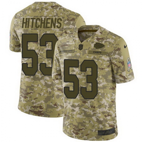 Nike Chiefs #53 Anthony Hitchens Camo Mens Stitched NFL Limited 2018 Salute To Service Jersey Nike Chiefs #53 Anthony Hitchens Camo Mens Stitched NFL Limited 2018 Salute To Service Jersey