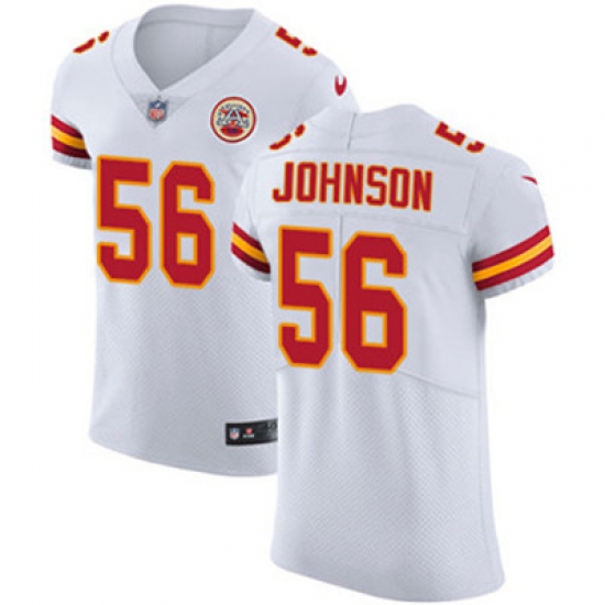 Nike Chiefs #56 Derrick Johnson White Mens Stitched NFL Vapor Untouchable Elite Jersey Nike Chiefs #56 Derrick Johnson White Mens Stitched NFL Vapor Untouchable Elite Jersey