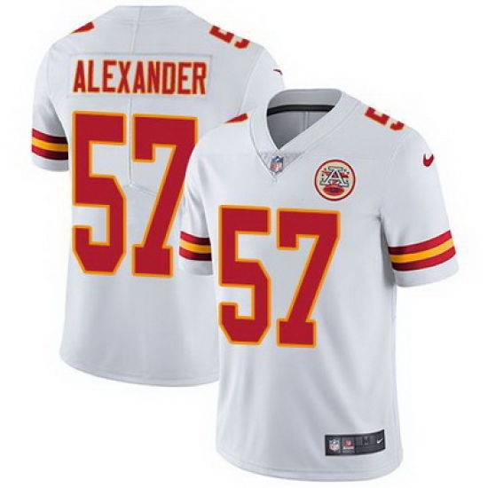 Nike Chiefs #57 D J Alexander White Mens Stitched NFL Vapor Untouchable Limited Jersey Nike Chiefs #57 D J Alexander White Mens Stitched NFL Vapor Untouchable Limited Jersey