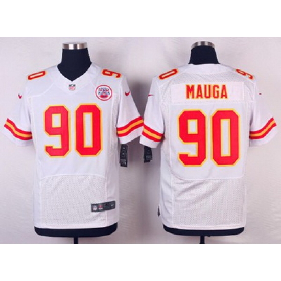 Nike Chiefs #90 Josh Mauga White Mens Stitched NFL Elite Jersey Nike Chiefs #90 Josh Mauga White Mens Stitched NFL Elite Jersey