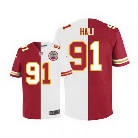 Nike Chiefs #91 Tamba Hali Red White Mens Stitched NFL Elite Split Jersey Nike Chiefs #91 Tamba Hali Red White Mens Stitched NFL Elite Split Jersey