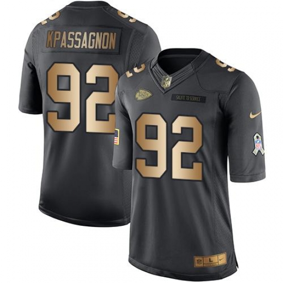 Nike Chiefs #92 Tanoh Kpassagnon Black Mens Stitched NFL Limited Gold Salute To Service Jersey Nike Chiefs #92 Tanoh Kpassagnon Black Mens Stitched NFL Limited Gold Salute To Service Jersey