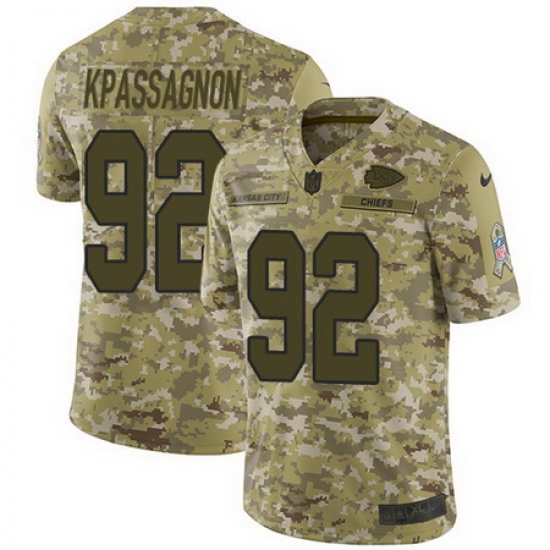 Nike Chiefs #92 Tanoh Kpassagnon Camo Mens Stitched NFL Limited 2018 Salute To Service Jersey Nike Chiefs #92 Tanoh Kpassagnon Camo Mens Stitched NFL Limited 2018 Salute To Service Jersey