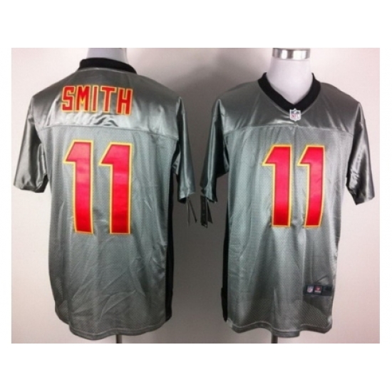 Nike Kansas City Chiefs 11 Alex Smith Grey Elite Shadow NFL Jersey Nike Kansas City Chiefs 11 Alex Smith Grey Elite Shadow NFL Jersey