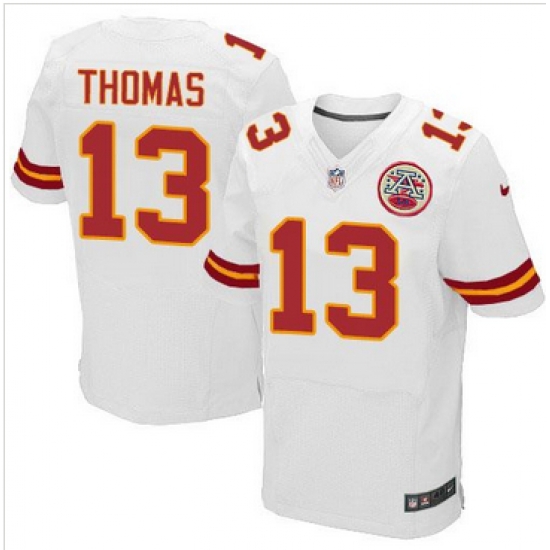 Nike Kansas City Chiefs #13 De 27Anthony Thomas White Men 27s Stitched NFL Elite Jersey Nike Kansas City Chiefs #13 De 27Anthony Thomas White Men 27s Stitched NFL Elite Jersey