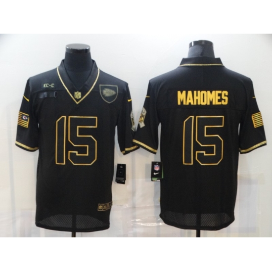 Nike Kansas City Chiefs 15 Patrick Mahomes Black Gold 2020 Salute To Service Limited Jersey Nike Kansas City Chiefs 15 Patrick Mahomes Black Gold 2020 Salute To Service Limited Jersey