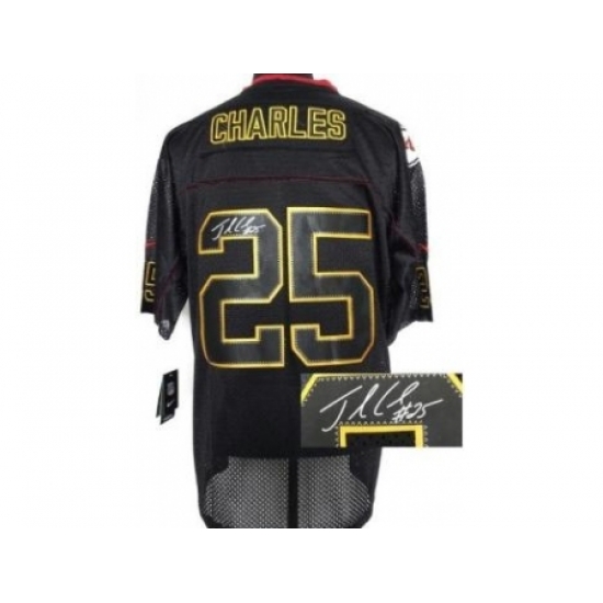 Nike Kansas City Chiefs 25 Jamaal Charles Black Elite Light Out Signed NFL Jersey Nike Kansas City Chiefs 25 Jamaal Charles Black Elite Light Out Signed NFL Jersey