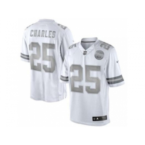 Nike Kansas City Chiefs 25 Jamaal Charles White Limited Platinum NFL Jersey Nike Kansas City Chiefs 25 Jamaal Charles White Limited Platinum NFL Jersey