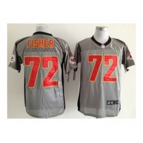 Nike Kansas City Chiefs 72 Eric Fisher grey Elite shadow NFL Jersey Nike Kansas City Chiefs 72 Eric Fisher grey Elite shadow NFL Jersey
