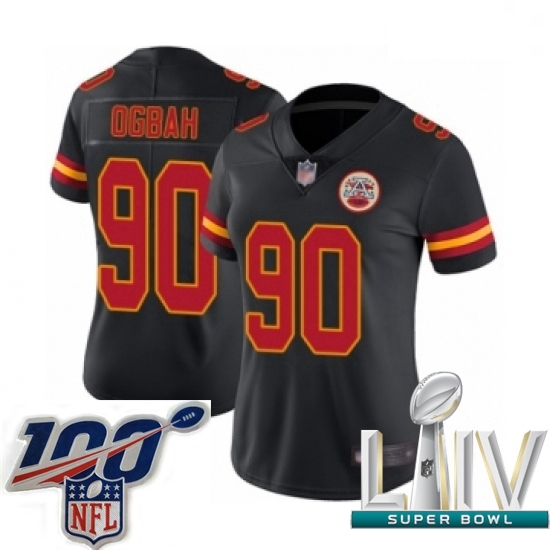 2020 Super Bowl LIV Women Kansas City Chiefs #90 Emmanuel Ogbah Limited Black Rush Vapor Untouchable Football Jersey 2020 Super Bowl LIV Women Kansas City Chiefs #90 Emmanuel Ogbah Limited Black Rush Vapor Untouchable Football Jersey