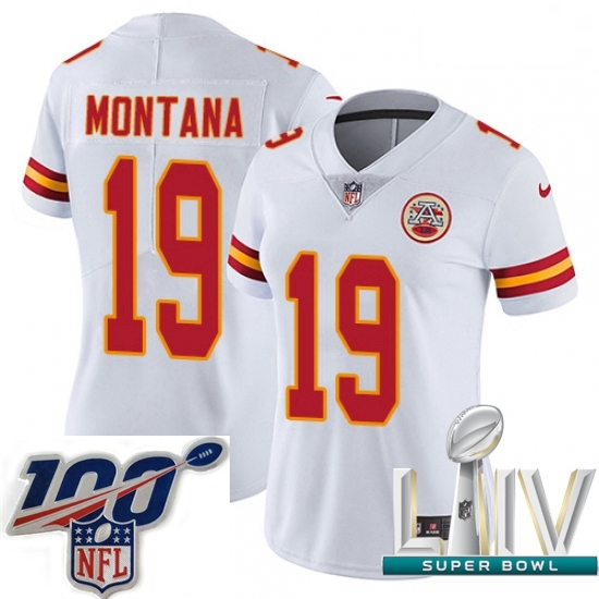 2020 Super Bowl LIV Women Nike Kansas City Chiefs #19 Joe Montana White Vapor Untouchable Limited Player NFL Jersey 2020 Super Bowl LIV Women Nike Kansas City Chiefs #19 Joe Montana White Vapor Untouchable Limited Player NFL Jersey