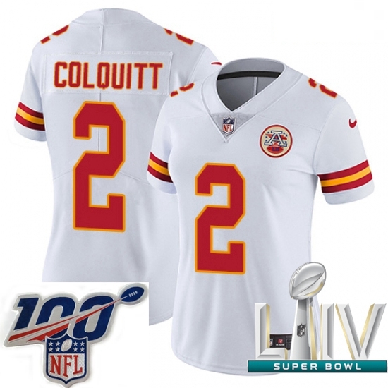 2020 Super Bowl LIV Women Nike Kansas City Chiefs #2 Dustin Colquitt White Vapor Untouchable Limited Player NFL Jersey 2020 Super Bowl LIV Women Nike Kansas City Chiefs #2 Dustin Colquitt White Vapor Untouchable Limited Player NFL Jersey
