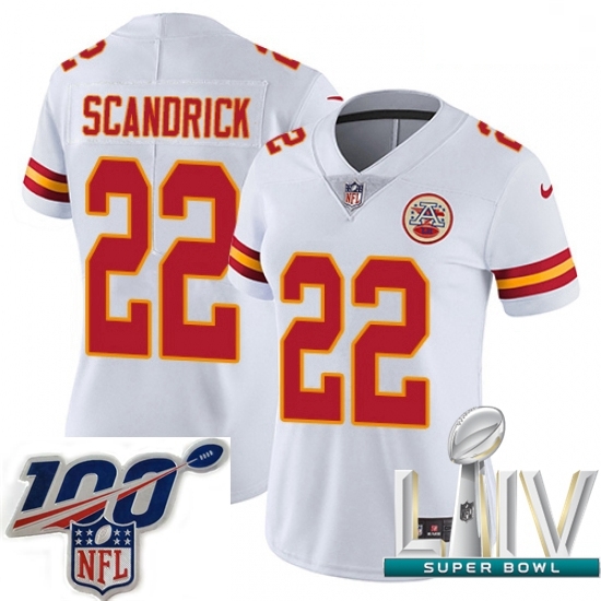 2020 Super Bowl LIV Women Nike Kansas City Chiefs #22 Orlando Scandrick White Vapor Untouchable Limited Player NFL Jersey 2020 Super Bowl LIV Women Nike Kansas City Chiefs #22 Orlando Scandrick White Vapor Untouchable Limited Player NFL Jersey