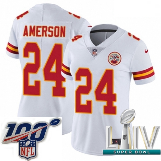 2020 Super Bowl LIV Women Nike Kansas City Chiefs #24 David Amerson White Vapor Untouchable Limited Player NFL Jersey 2020 Super Bowl LIV Women Nike Kansas City Chiefs #24 David Amerson White Vapor Untouchable Limited Player NFL Jersey