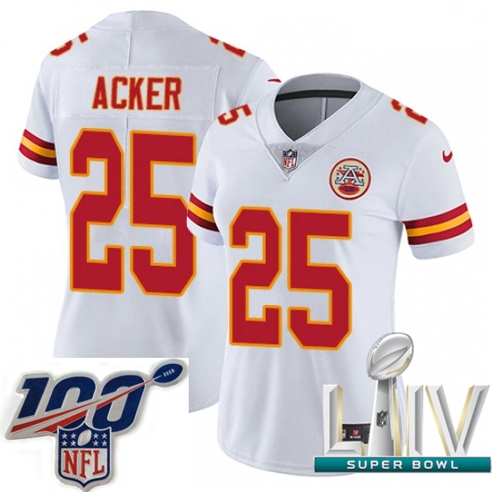 2020 Super Bowl LIV Women Nike Kansas City Chiefs #25 Kenneth Acker White Vapor Untouchable Limited Player NFL Jersey 2020 Super Bowl LIV Women Nike Kansas City Chiefs #25 Kenneth Acker White Vapor Untouchable Limited Player NFL Jersey