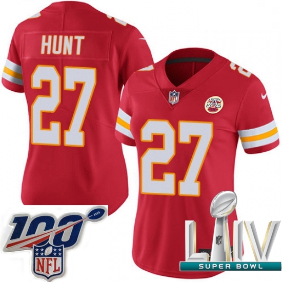 2020 Super Bowl LIV Women Nike Kansas City Chiefs #27 Kareem Hunt Red Team Color Vapor Untouchable Limited Player NFL Jersey 2020 Super Bowl LIV Women Nike Kansas City Chiefs #27 Kareem Hunt Red Team Color Vapor Untouchable Limited Player NFL Jersey