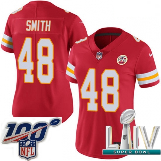 2020 Super Bowl LIV Women Nike Kansas City Chiefs #48 Terrance Smith Red Team Color Vapor Untouchable Limited Player NFL Jersey 2020 Super Bowl LIV Women Nike Kansas City Chiefs #48 Terrance Smith Red Team Color Vapor Untouchable Limited Player NFL Jersey