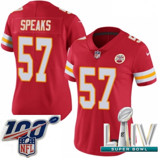 2020 Super Bowl LIV Women Nike Kansas City Chiefs #57 Breeland Speaks Red Team Color Vapor Untouchable Limited Player NFL Jersey 2020 Super Bowl LIV Women Nike Kansas City Chiefs #57 Breeland Speaks Red Team Color Vapor Untouchable Limited Player NFL Jersey