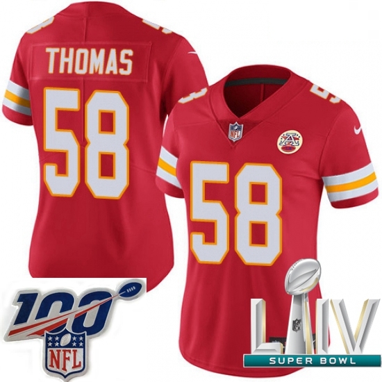 2020 Super Bowl LIV Women Nike Kansas City Chiefs #58 Derrick Thomas Red Team Color Vapor Untouchable Limited Player NFL Jersey 2020 Super Bowl LIV Women Nike Kansas City Chiefs #58 Derrick Thomas Red Team Color Vapor Untouchable Limited Player NFL Jersey