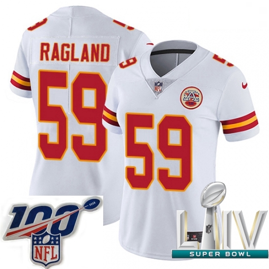 2020 Super Bowl LIV Women Nike Kansas City Chiefs #59 Reggie Ragland White Vapor Untouchable Limited Player NFL Jersey 2020 Super Bowl LIV Women Nike Kansas City Chiefs #59 Reggie Ragland White Vapor Untouchable Limited Player NFL Jersey