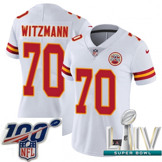 2020 Super Bowl LIV Women Nike Kansas City Chiefs #70 Bryan Witzmann White Vapor Untouchable Limited Player NFL Jersey 2020 Super Bowl LIV Women Nike Kansas City Chiefs #70 Bryan Witzmann White Vapor Untouchable Limited Player NFL Jersey