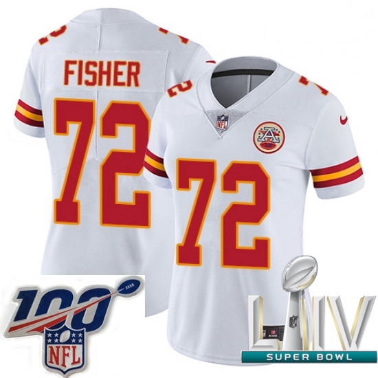 2020 Super Bowl LIV Women Nike Kansas City Chiefs #72 Eric Fisher White Vapor Untouchable Limited Player NFL Jersey 2020 Super Bowl LIV Women Nike Kansas City Chiefs #72 Eric Fisher White Vapor Untouchable Limited Player NFL Jersey