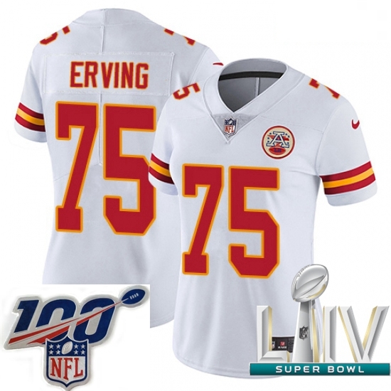 2020 Super Bowl LIV Women Nike Kansas City Chiefs #75 Cameron Erving White Vapor Untouchable Limited Player NFL Jersey 2020 Super Bowl LIV Women Nike Kansas City Chiefs #75 Cameron Erving White Vapor Untouchable Limited Player NFL Jersey