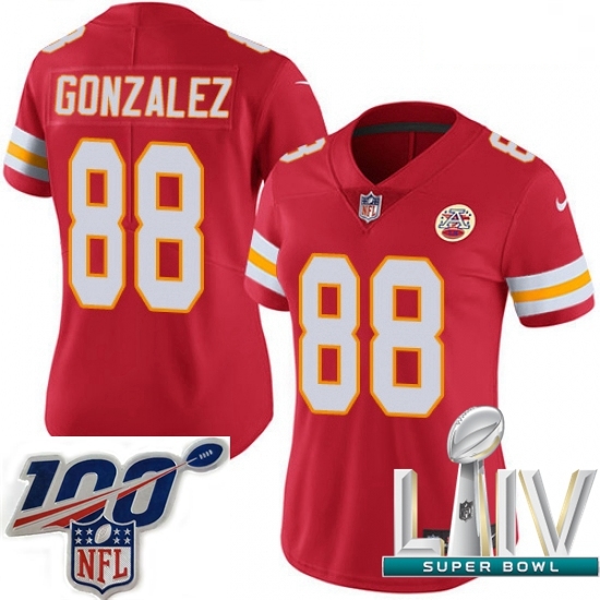 2020 Super Bowl LIV Women Nike Kansas City Chiefs #88 Tony Gonzalez Red Team Color Vapor Untouchable Limited Player NFL Jersey 2020 Super Bowl LIV Women Nike Kansas City Chiefs #88 Tony Gonzalez Red Team Color Vapor Untouchable Limited Player NFL Jersey