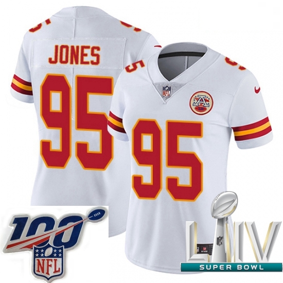 2020 Super Bowl LIV Women Nike Kansas City Chiefs #95 Chris Jones White Vapor Untouchable Limited Player NFL Jersey 2020 Super Bowl LIV Women Nike Kansas City Chiefs #95 Chris Jones White Vapor Untouchable Limited Player NFL Jersey