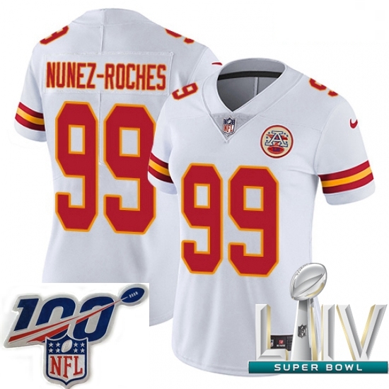 2020 Super Bowl LIV Women Nike Kansas City Chiefs #99 Rakeem Nunez-Roches White Vapor Untouchable Limited Player NFL Jersey 2020 Super Bowl LIV Women Nike Kansas City Chiefs #99 Rakeem Nunez-Roches White Vapor Untouchable Limited Player NFL Jersey