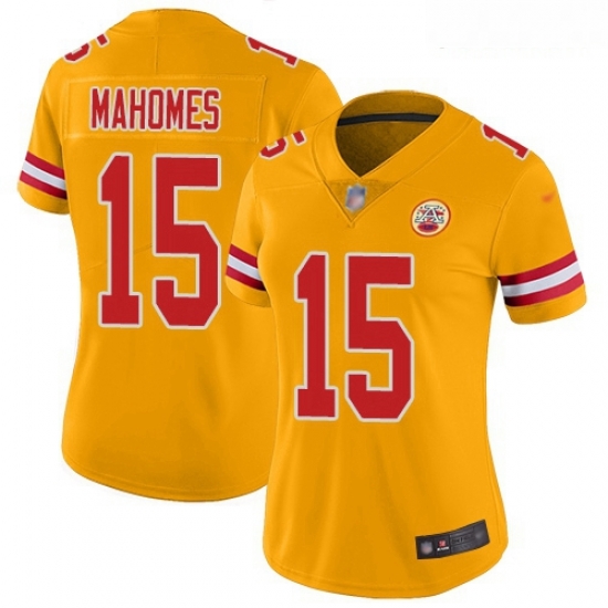 Chiefs #15 Patrick Mahomes Gold Women Stitched Football Limited Inverted Legend Jersey Chiefs #15 Patrick Mahomes Gold Women Stitched Football Limited Inverted Legend Jersey