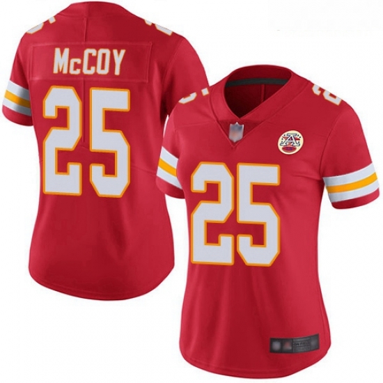 Chiefs #25 LeSean McCoy Red Team Color Women Stitched Football Vapor Untouchable Limited Jersey Chiefs #25 LeSean McCoy Red Team Color Women Stitched Football Vapor Untouchable Limited Jersey