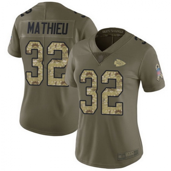 Chiefs 32 Tyrann Mathieu Olive Camo Womens Stitched Football Limited 2017 Salute to Service Jersey Chiefs 32 Tyrann Mathieu Olive Camo Womens Stitched Football Limited 2017 Salute to Service Jersey